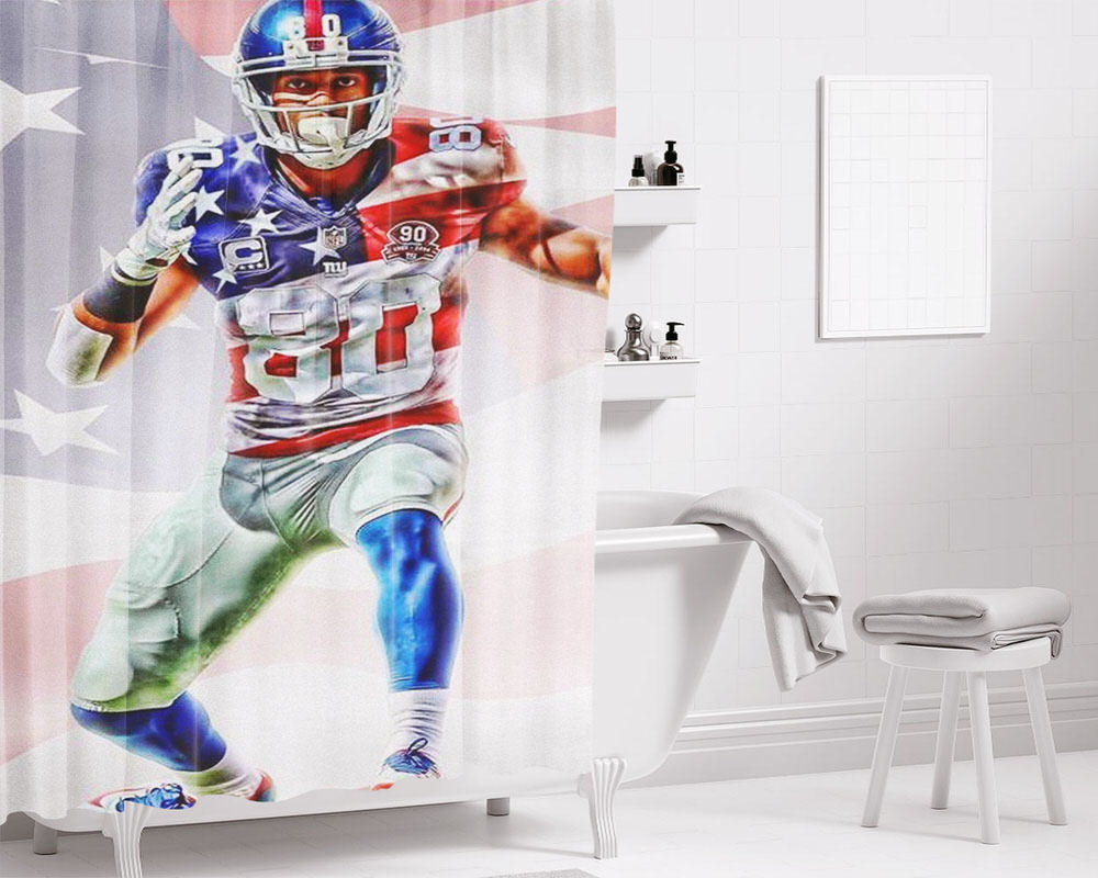 America Themed Victor Cruz New Bathroom Shower Curtain Fabric Waterproof | 66 X 72 Inch