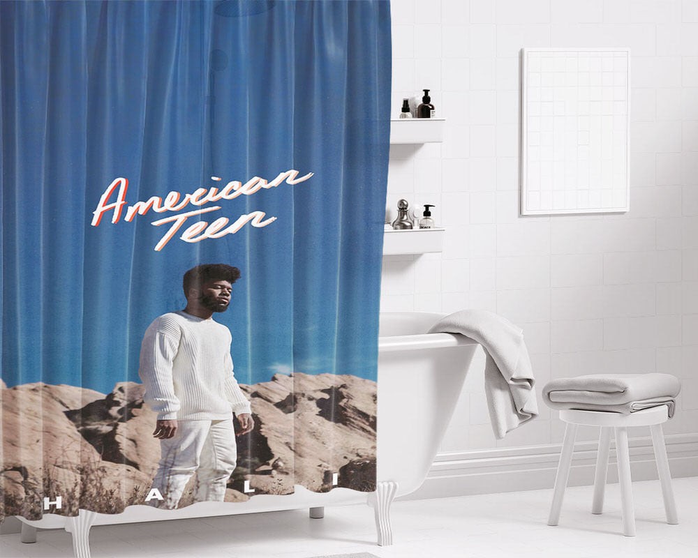 American Teen Khalid Blues Skyes Bathroom Shower Curtain Fabric Waterproof | 66 X 72 Inch