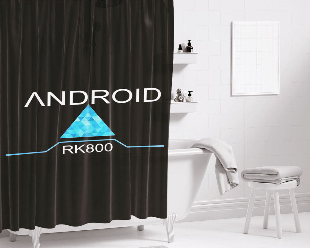 Android Rk800 Connor Design Bathroom Shower Curtain Fabric Waterproof | 66 X 72 Inch