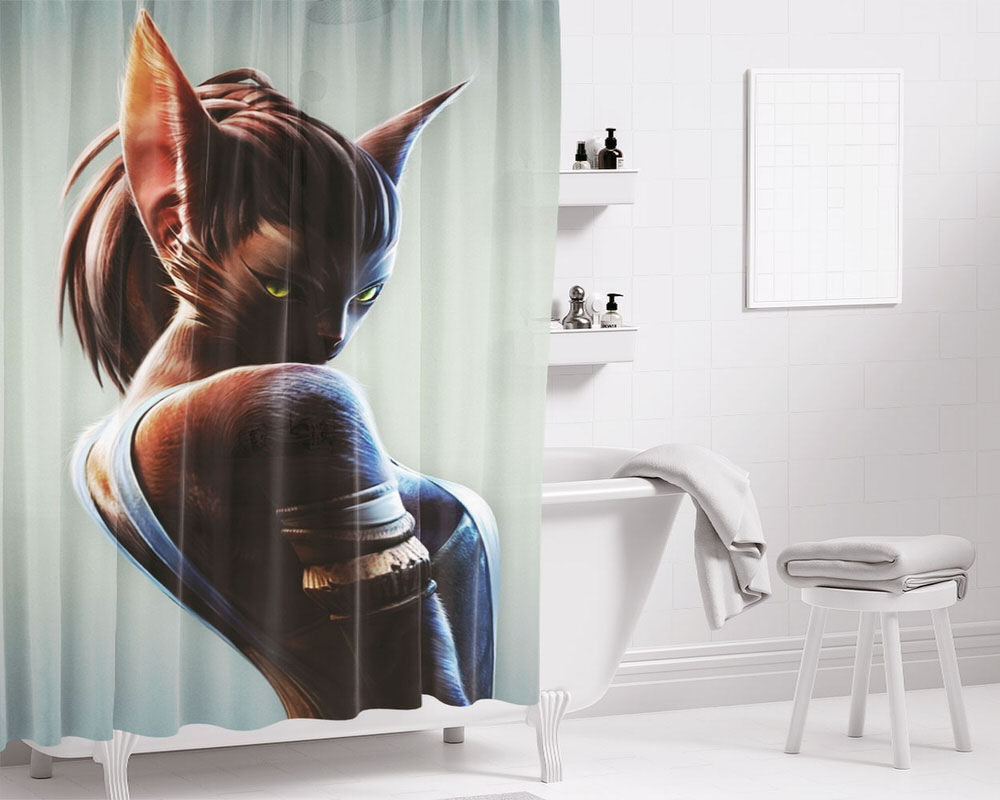 Archeage Mobile Wallpaper Bathroom Shower Curtain Fabric Waterproof | 66 X 72 Inch
