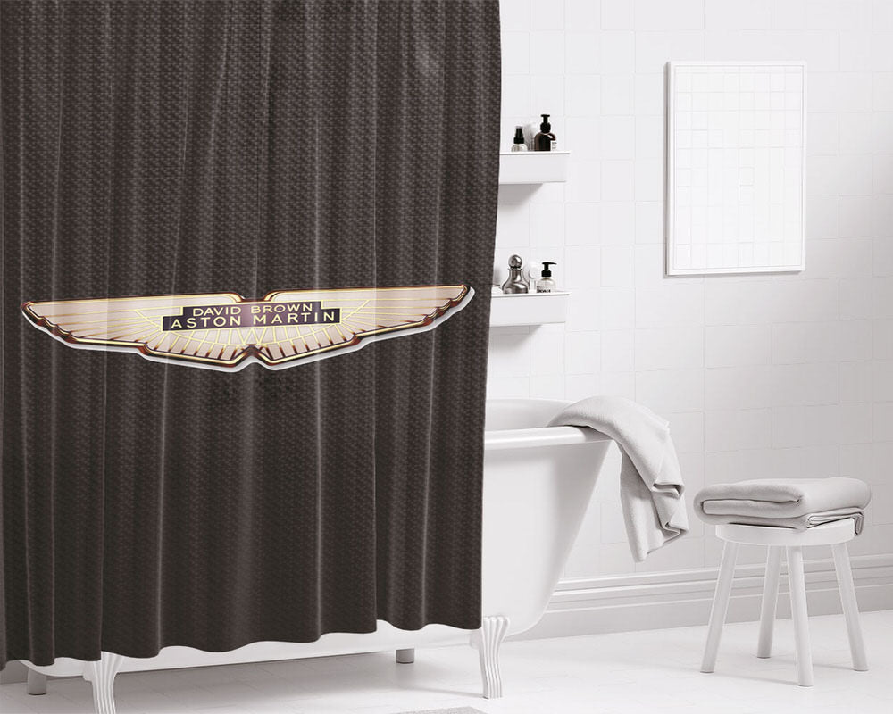Aston Logo Bathroom Shower Curtain Fabric Waterproof | 66 X 72 Inch