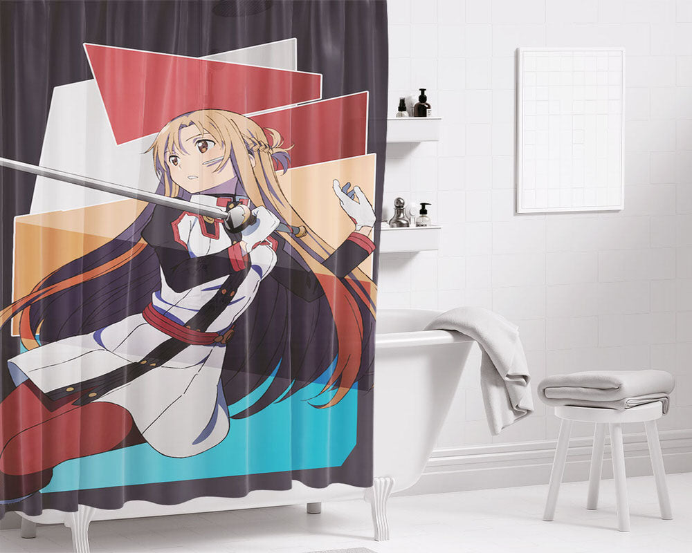 Asuna Os Bathroom Shower Curtain Fabric Waterproof | 66 X 72 Inch