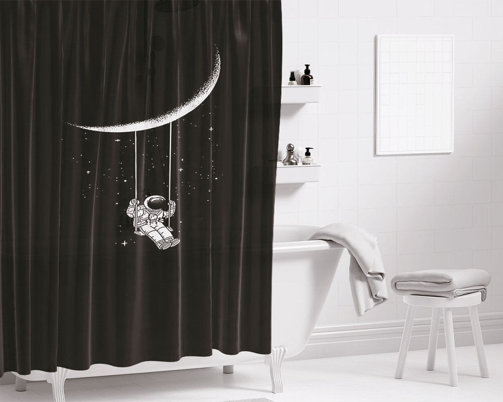Be Positive All The Time Bathroom Shower Curtain Fabric Waterproof | 66 X 72 Inch