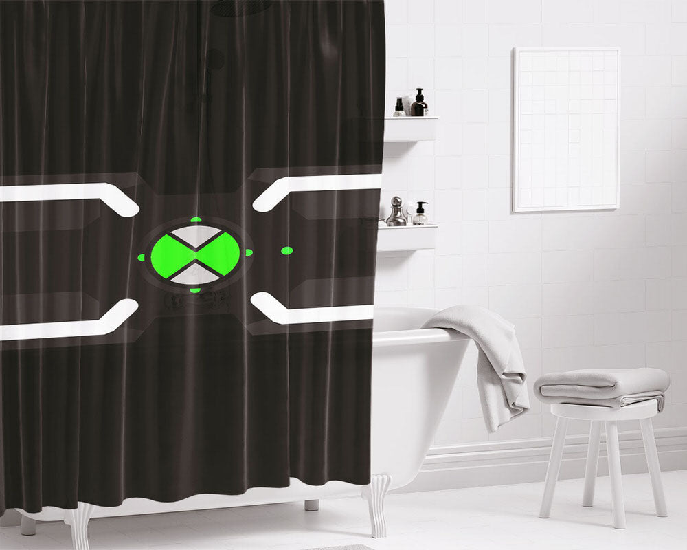 Ben 10 Omnitrix Bathroom Shower Curtain Fabric Waterproof | 66 X 72 Inch