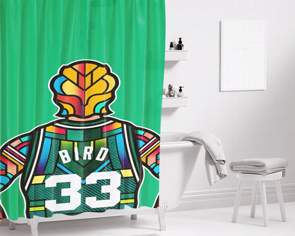 Bird 33 Bathroom Shower Curtain Fabric Waterproof | 66 X 72 Inch
