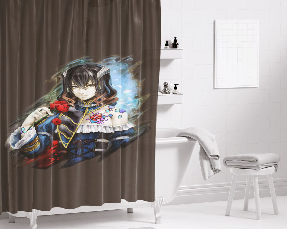 Bloodstained Miriam Bathroom Shower Curtain Fabric Waterproof | 66 X 72 Inch