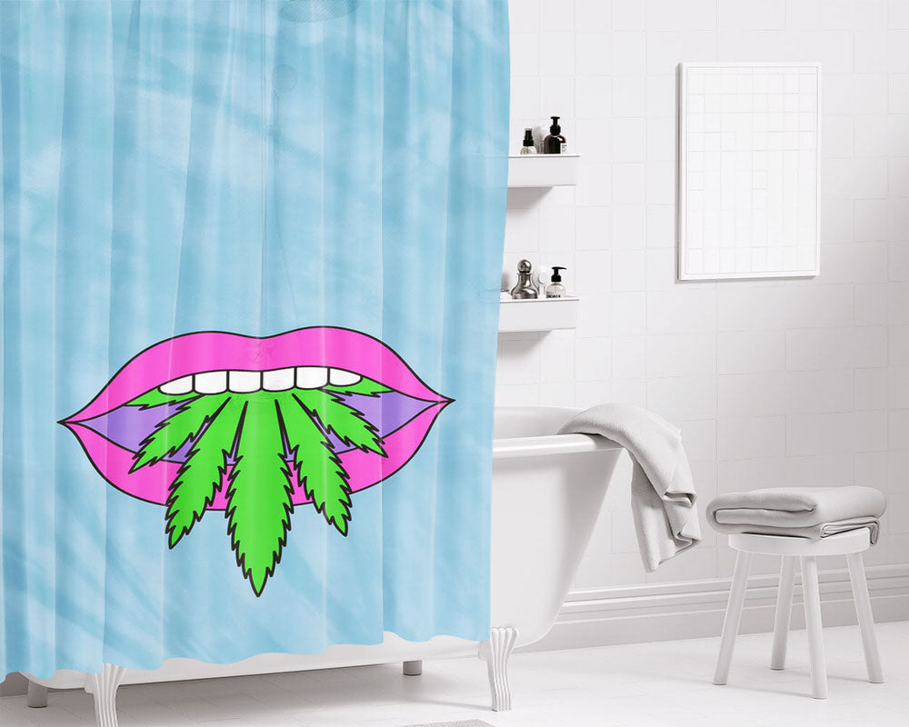 Buds Wallpaper Primitive Skate Bathroom Shower Curtain Fabric Waterproof | 66 X 72 Inch