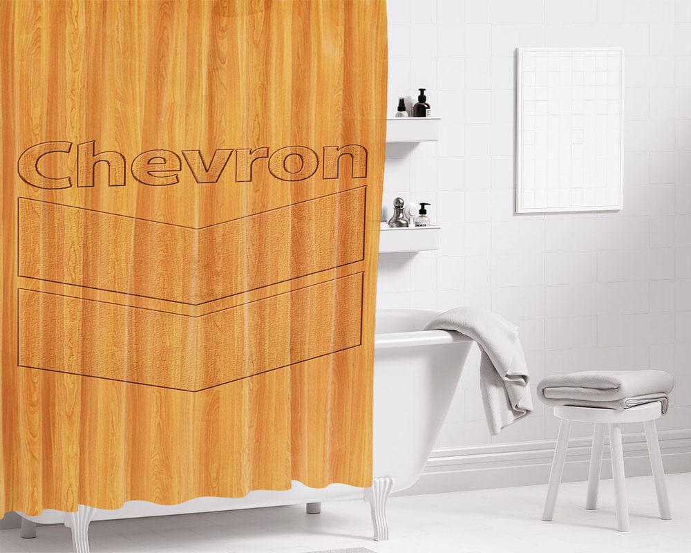 Chevron Carboon Background Bathroom Shower Curtain Fabric Waterproof | 66 X 72 Inch