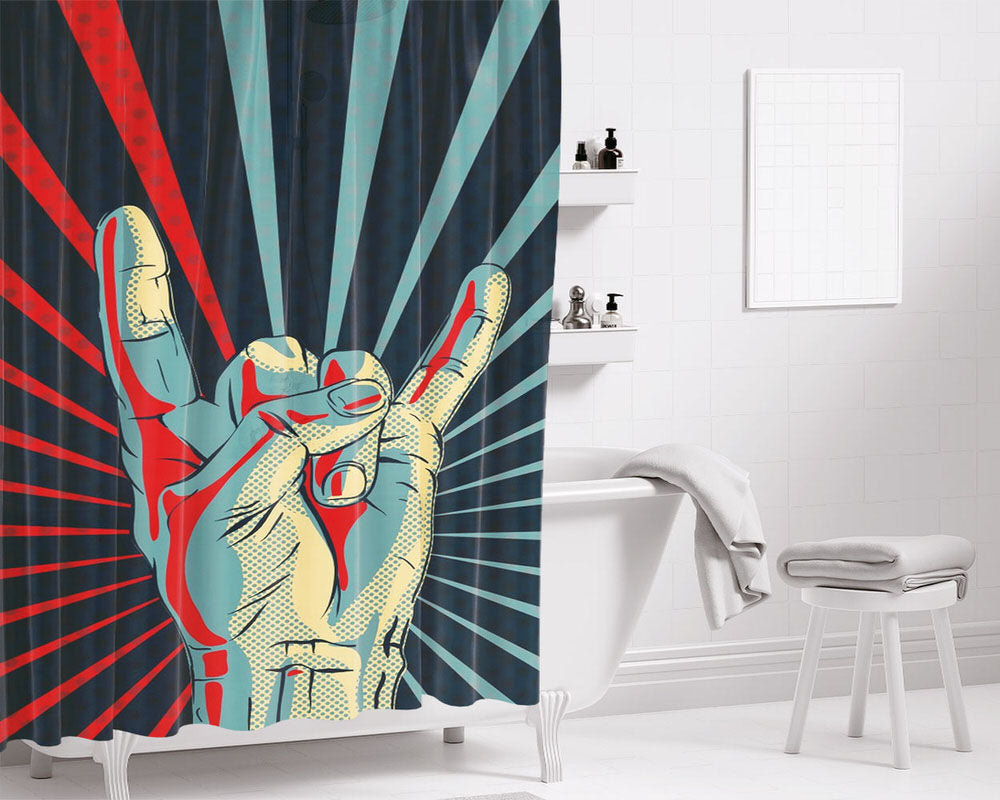 Cool Cell Phone Wallpapers Bathroom Shower Curtain Fabric Waterproof | 66 X 72 Inch