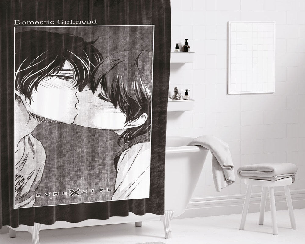 Domestic Girlfriend Bathroom Shower Curtain Fabric Waterproof | 66 X 72 Inch