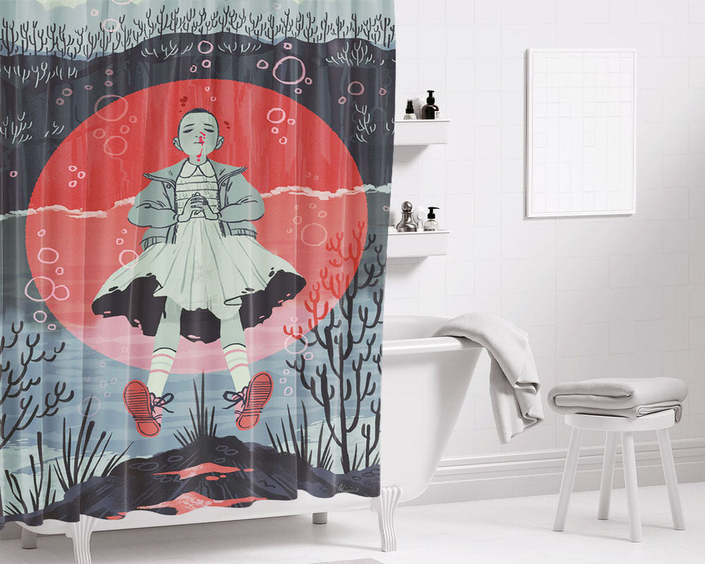 Eleven Sea Art Bathroom Shower Curtain Fabric Waterproof | 66 X 72 Inch