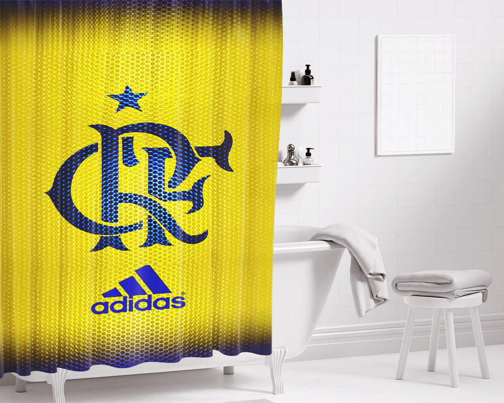 Escudo Do Flamengo Crf Bathroom Shower Curtain Fabric Waterproof | 66 X 72 Inch