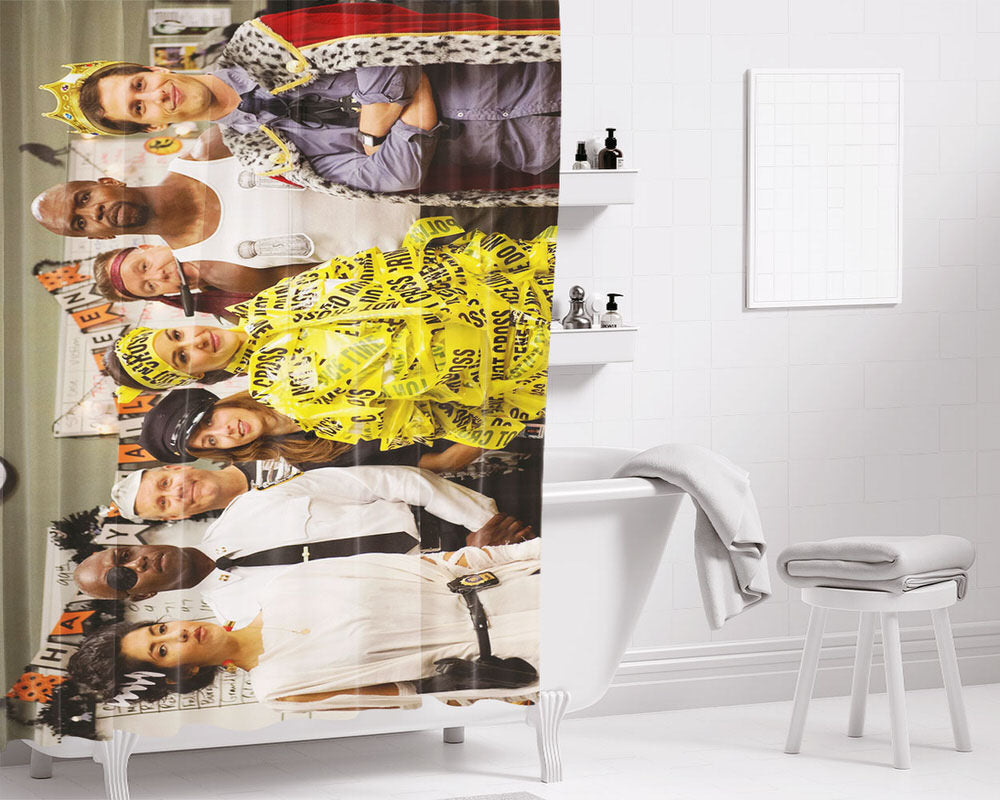 Every Brooklyn Nine Nine Halloween Heist Episode Bathroom Shower Curtain Fabric Waterproof | 66 X 72 Inch