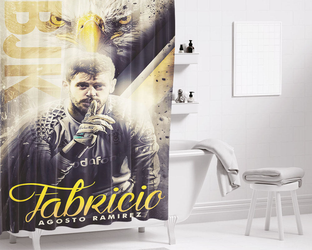 Fabricio Agosto Ramirez Bjk Bathroom Shower Curtain Fabric Waterproof | 66 X 72 Inch