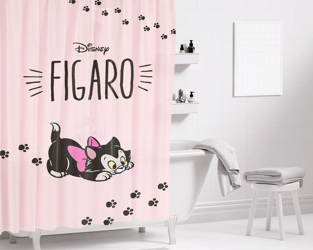 Figaro Cat Bathroom Shower Curtain Fabric Waterproof | 66 X 72 Inch