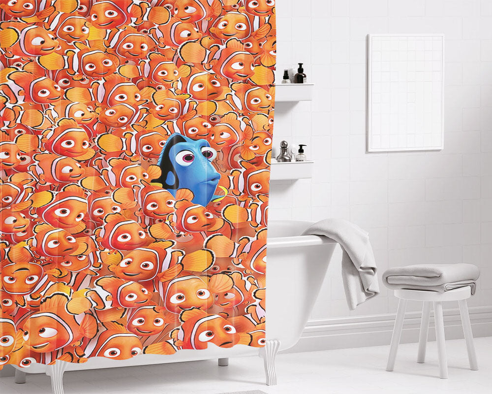 Find Dory In Millions Nemo Bathroom Shower Curtain Fabric Waterproof | 66 X 72 Inch