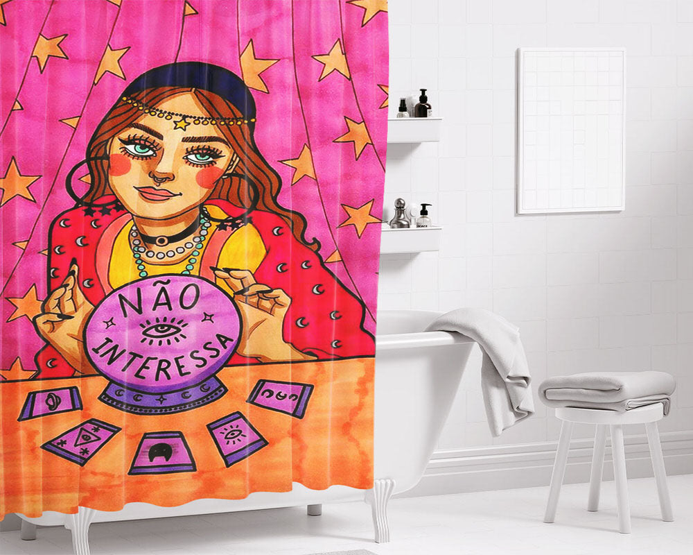 Fortune Teller Madam Nao Interessa Bathroom Shower Curtain Fabric Waterproof | 66 X 72 Inch