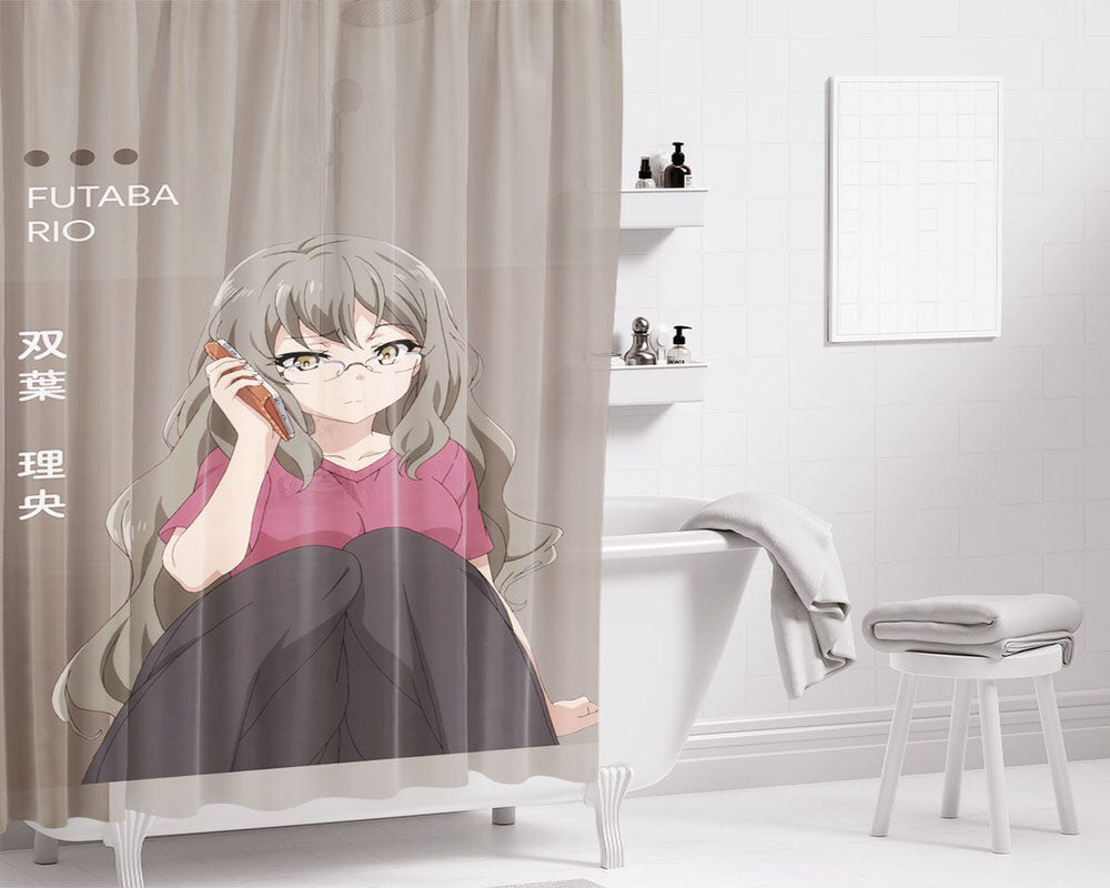Futaba Rio Bathroom Shower Curtain Fabric Waterproof | 66 X 72 Inch