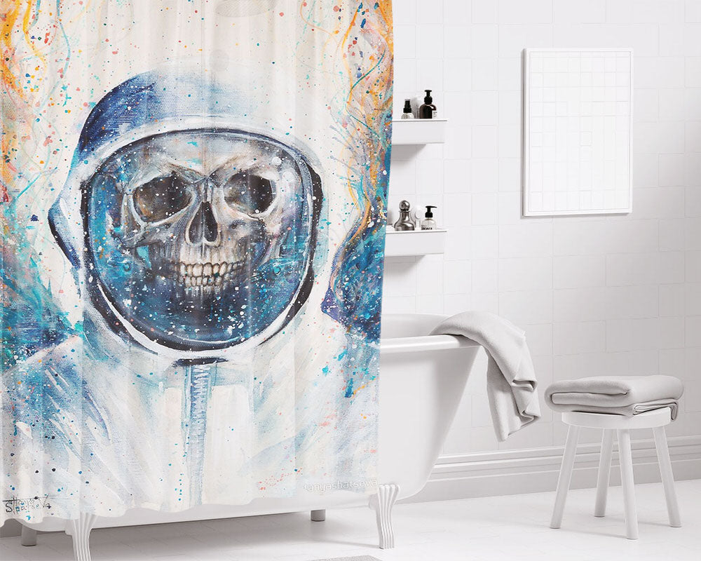 Gabriel Skull Bathroom Shower Curtain Fabric Waterproof | 66 X 72 Inch
