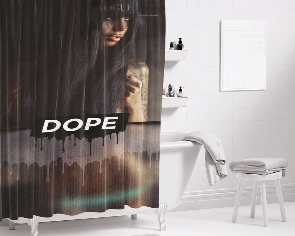 Girl Dope Bathroom Shower Curtain Fabric Waterproof | 66 X 72 Inch