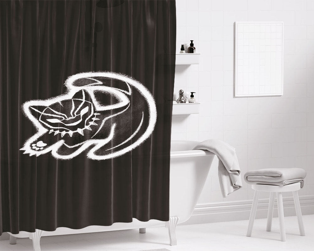 Hanuka Tchalla Bathroom Shower Curtain Fabric Waterproof | 66 X 72 Inch