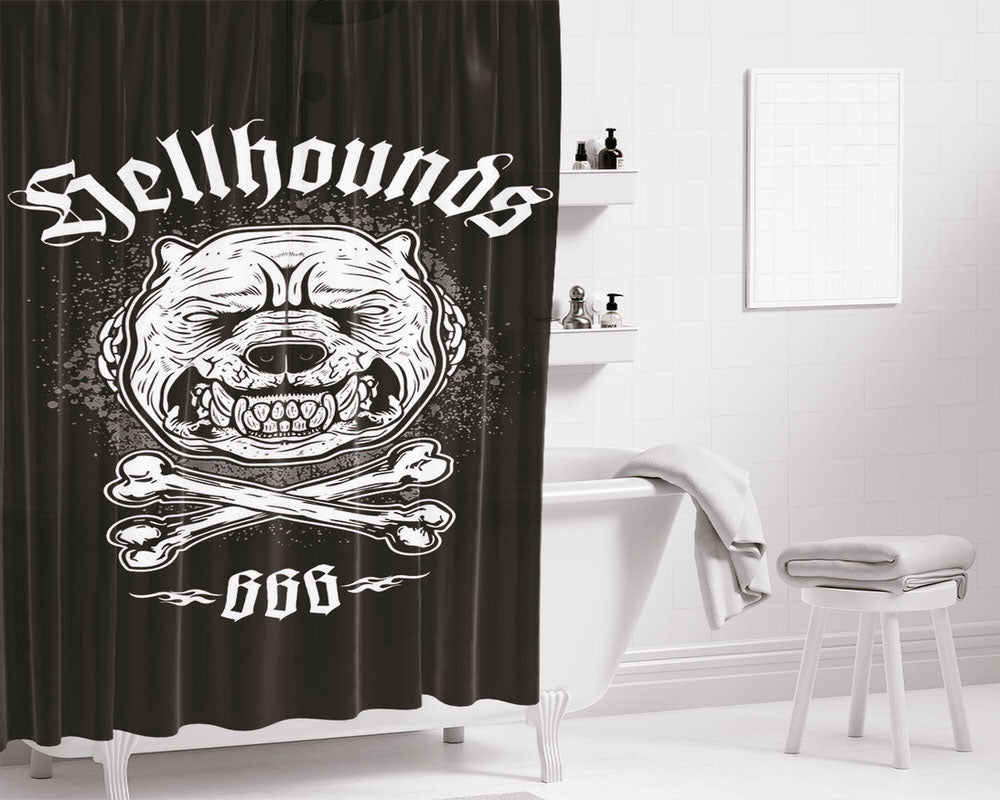 Hardknocks The Angels And Demons Bathroom Shower Curtain Fabric Waterproof | 66 X 72 Inch