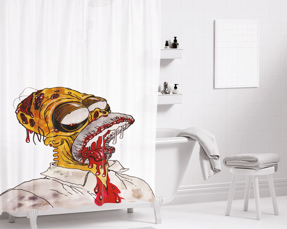 Homer Want Dough Brains Bathroom Shower Curtain Fabric Waterproof | 66 X 72 Inch