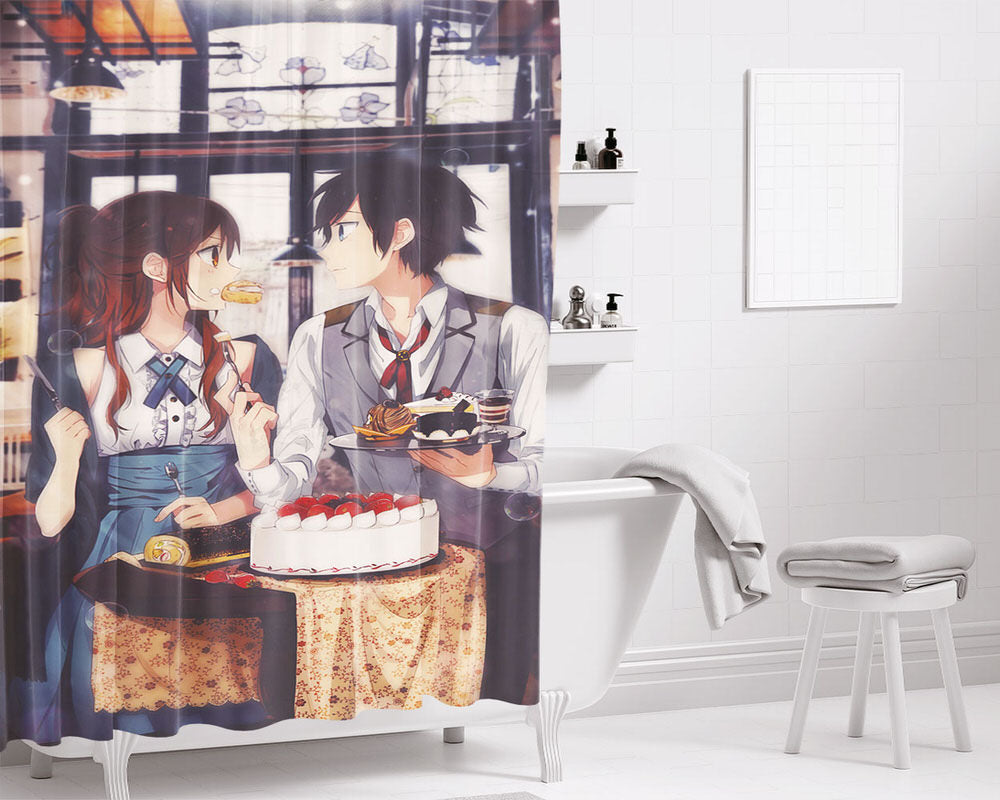 Horimiya Bathroom Shower Curtain Fabric Waterproof | 66 X 72 Inch