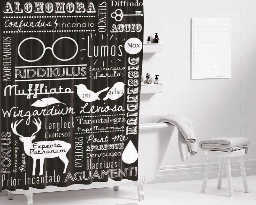 Hp Spell Cloud Bathroom Shower Curtain Fabric Waterproof | 66 X 72 Inch