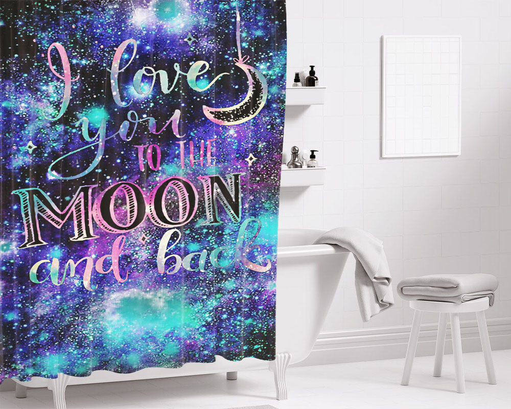 I Love You Deerly Bathroom Shower Curtain Fabric Waterproof | 66 X 72 Inch