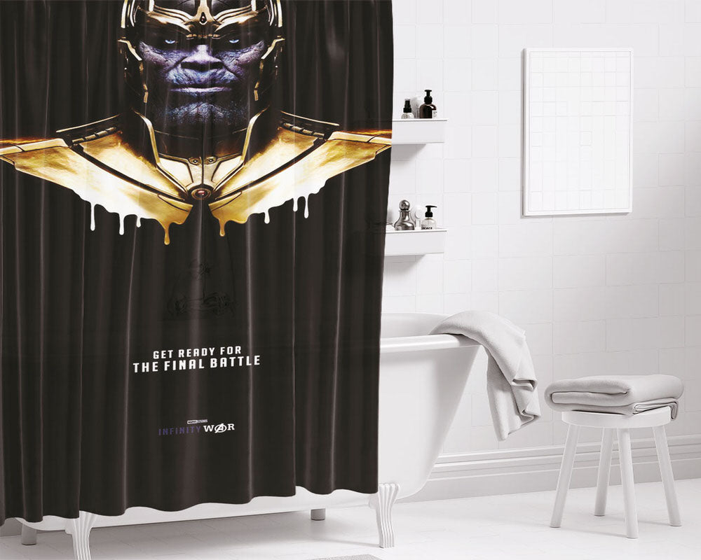 Infinity War Thanos Bathroom Shower Curtain Fabric Waterproof | 66 X 72 Inch