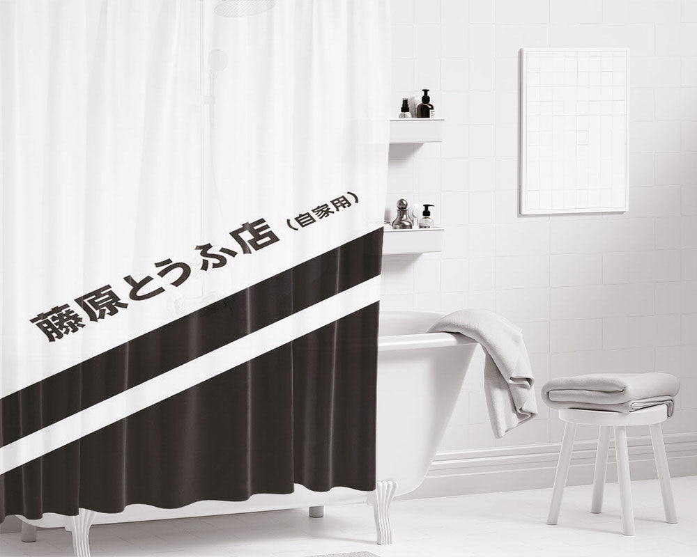 Initial D Ae86 T Bathroom Shower Curtain Fabric Waterproof | 66 X 72 Inch