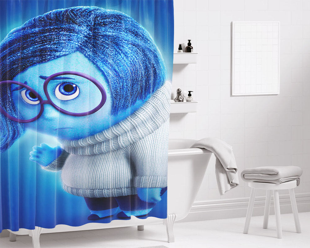 Inside Out Happyness Bathroom Shower Curtain Fabric Waterproof | 66 X 72 Inch