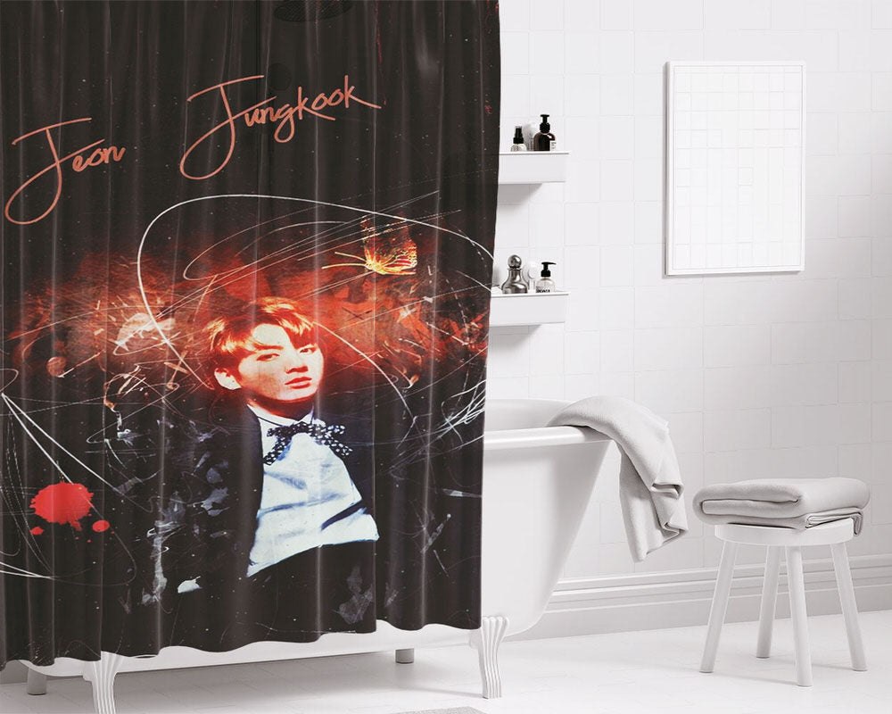 Jellyspace Bathroom Shower Curtain Fabric Waterproof | 66 X 72 Inch