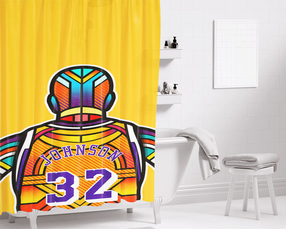 Johnson 32 Bathroom Shower Curtain Fabric Waterproof | 66 X 72 Inch
