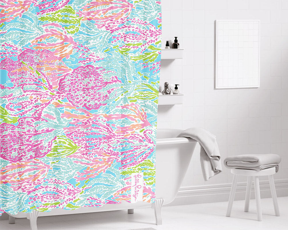 Jumbo Lilly Lill Bathroom Shower Curtain Fabric Waterproof | 66 X 72 Inch