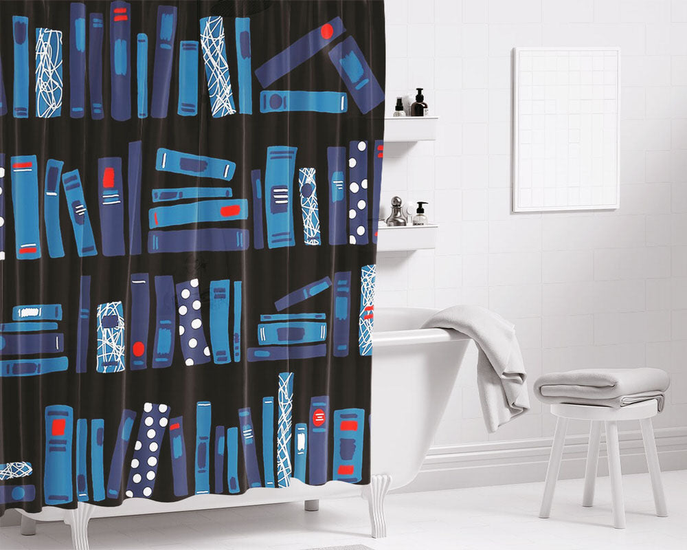 Keep Reading Studio Pouches By Beesants Bathroom Shower Curtain Fabric Waterproof | 66 X 72 Inch