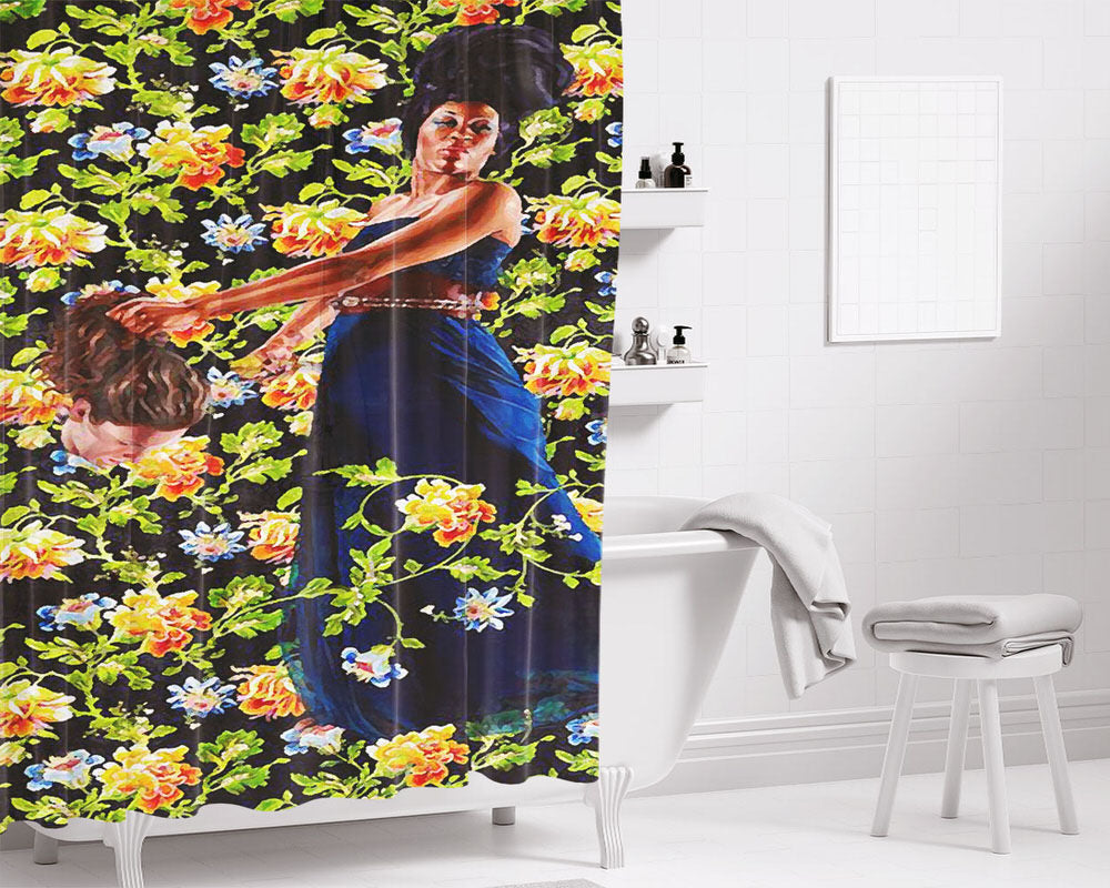 Kehinde Wiley Art Bathroom Shower Curtain Fabric Waterproof | 66 X 72 Inch
