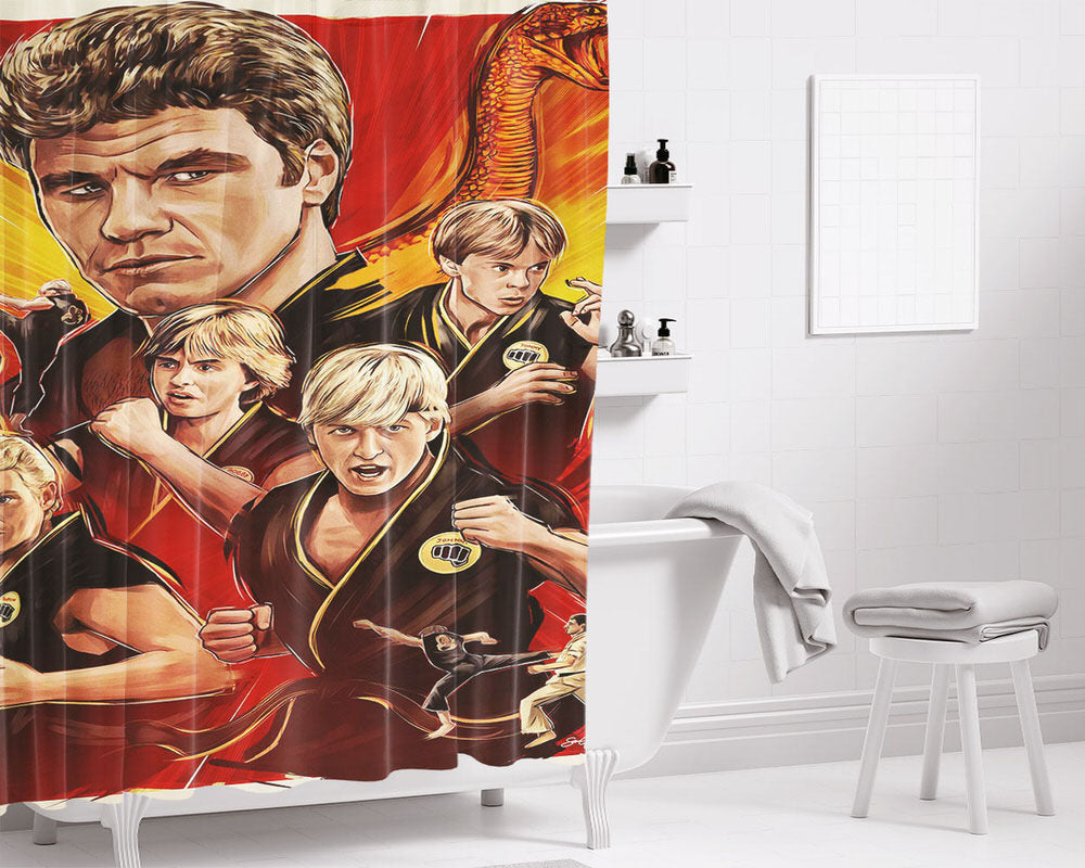 Kobra Kai Season 2 Bathroom Shower Curtain Fabric Waterproof | 66 X 72 Inch