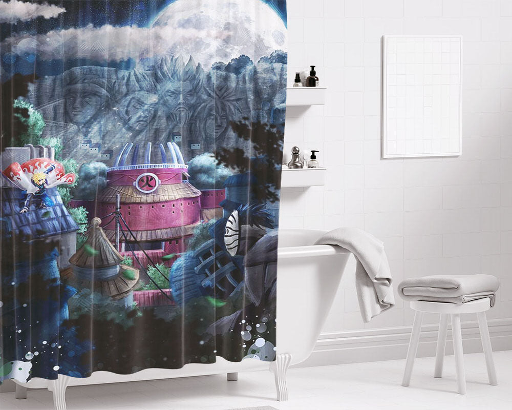 Konoha'S Hokage Bathroom Shower Curtain Fabric Waterproof | 66 X 72 Inch
