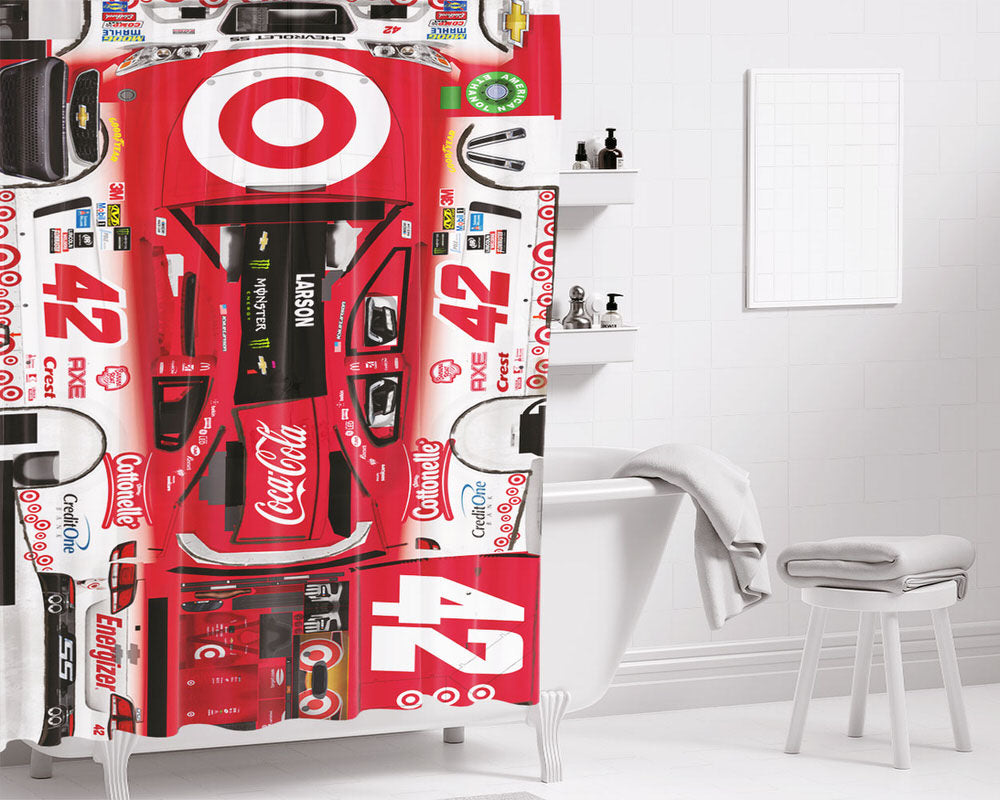 Kyle Larson'S Car Stikers Bathroom Shower Curtain Fabric Waterproof | 66 X 72 Inch