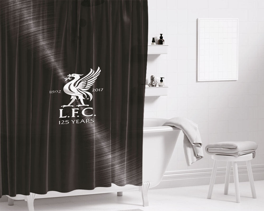 Lfc Logos Bathroom Shower Curtain Fabric Waterproof | 66 X 72 Inch
