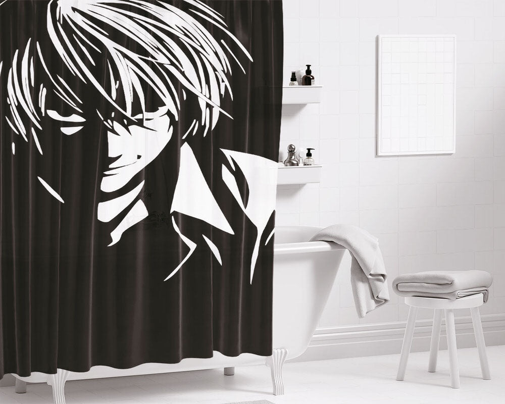 Light Yagami Wallpaper Bathroom Shower Curtain Fabric Waterproof | 66 X 72 Inch