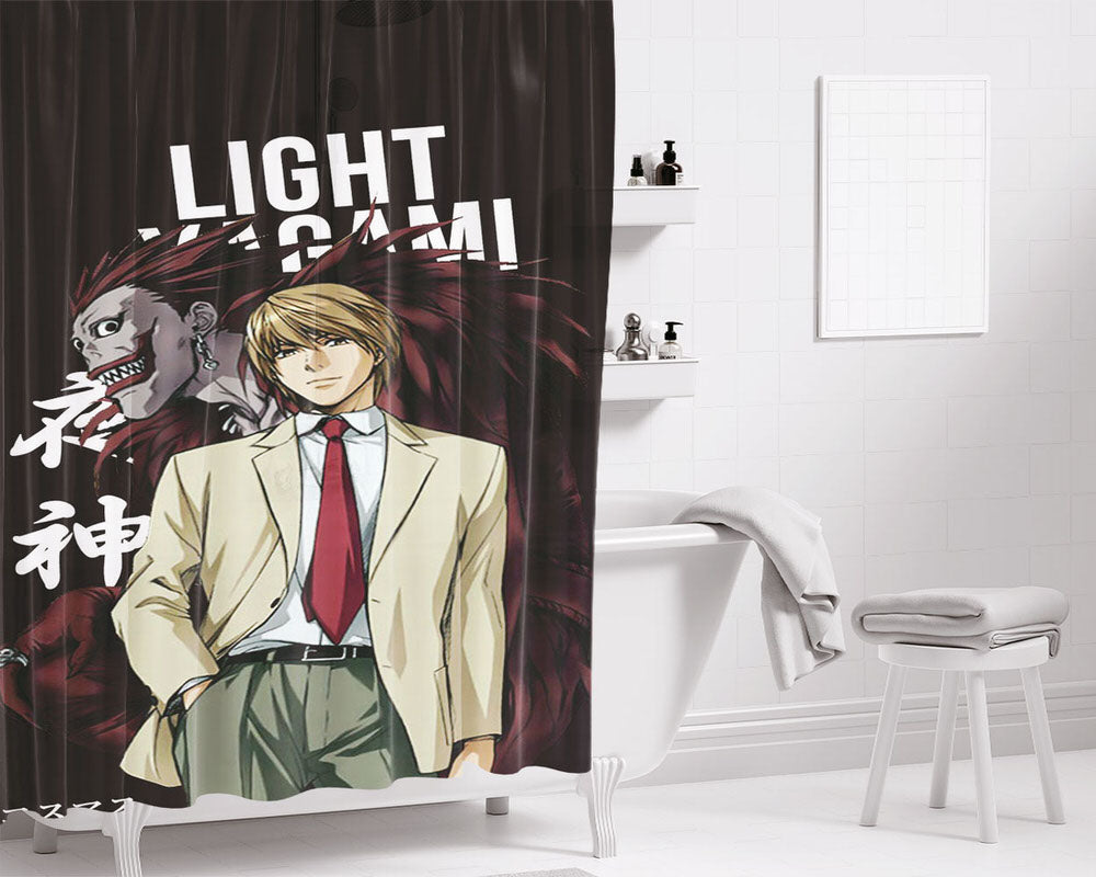 Light Yagami Bathroom Shower Curtain Fabric Waterproof | 66 X 72 Inch