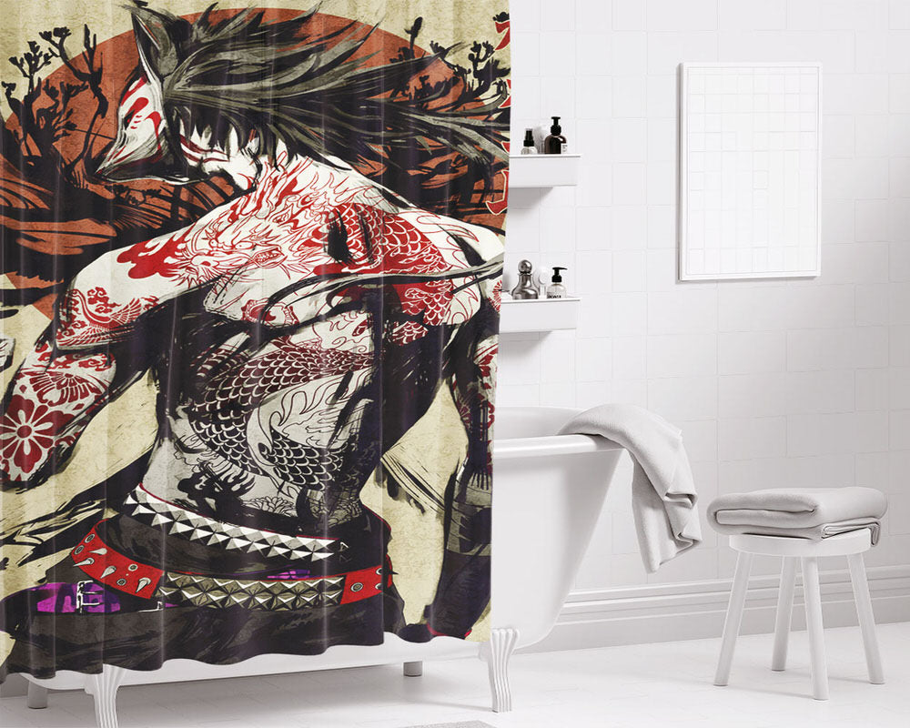 Livly Garden Bathroom Shower Curtain Fabric Waterproof | 66 X 72 Inch