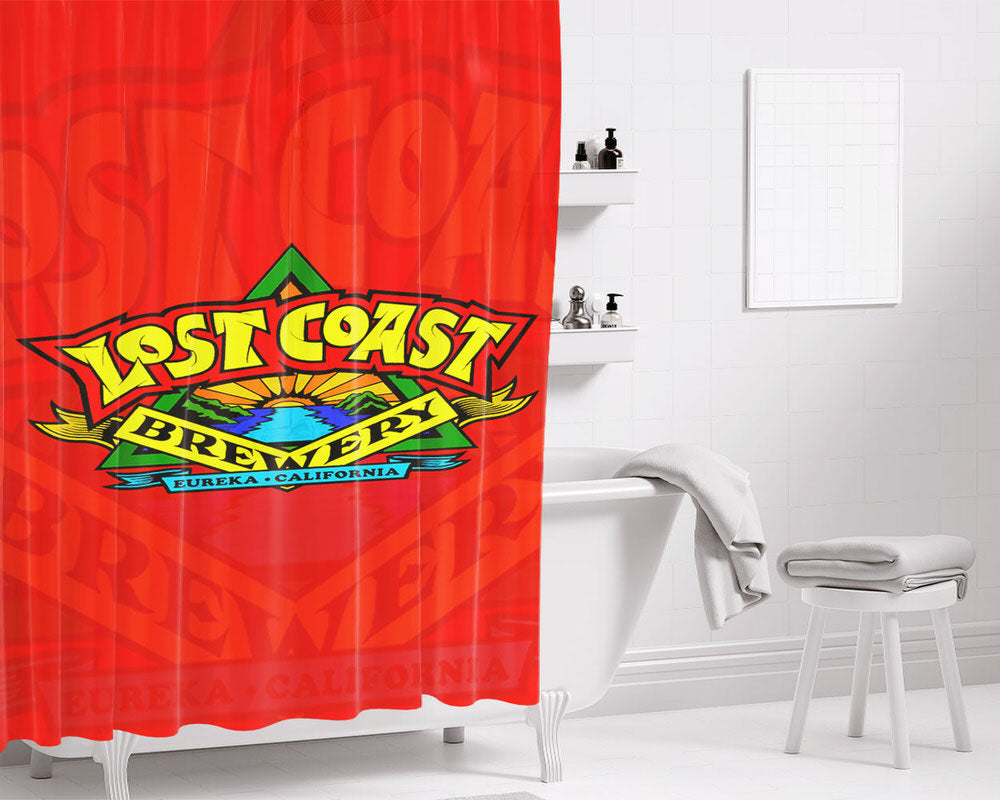 Lost Coast Brewery Eureka California Bathroom Shower Curtain Fabric Waterproof | 66 X 72 Inch
