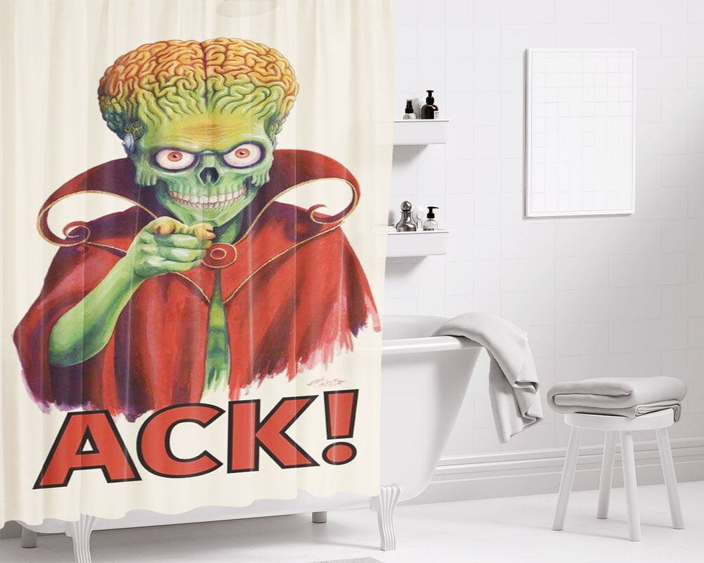 Mars Attack Ack Bathroom Shower Curtain Fabric Waterproof | 66 X 72 Inch