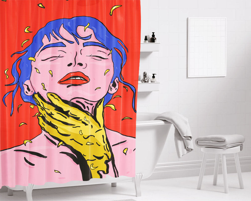 Milk 'N Honey Bathroom Shower Curtain Fabric Waterproof | 66 X 72 Inch