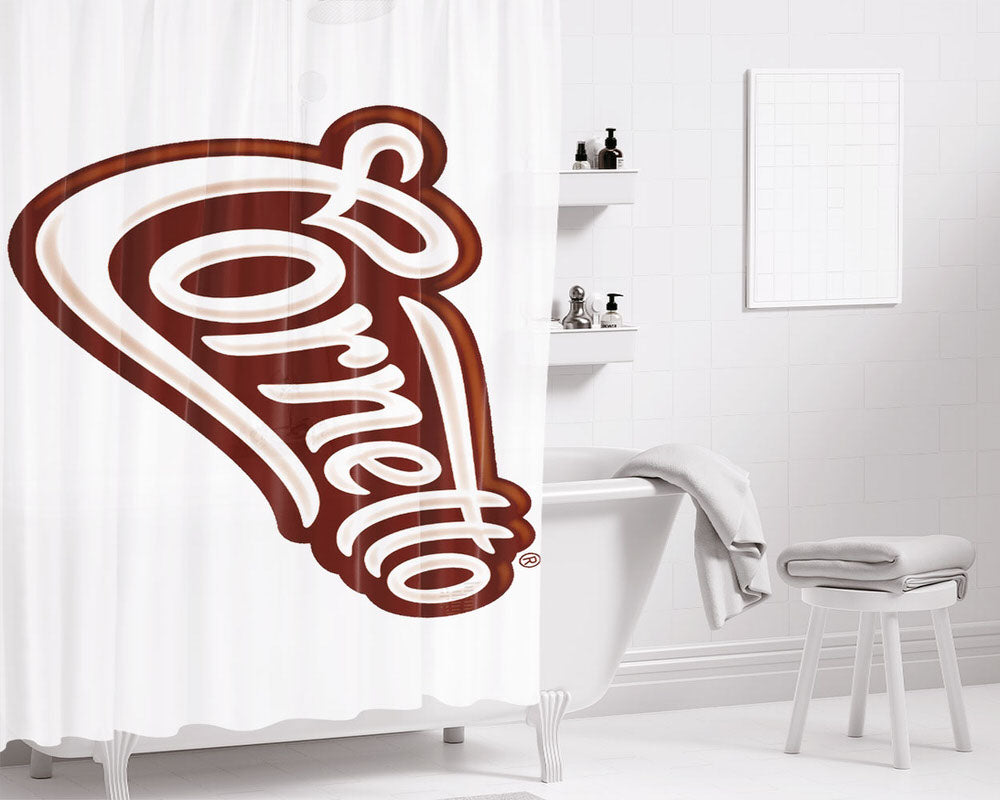 Mini Cornetto Ice Cream Bathroom Shower Curtain Fabric Waterproof | 66 X 72 Inch