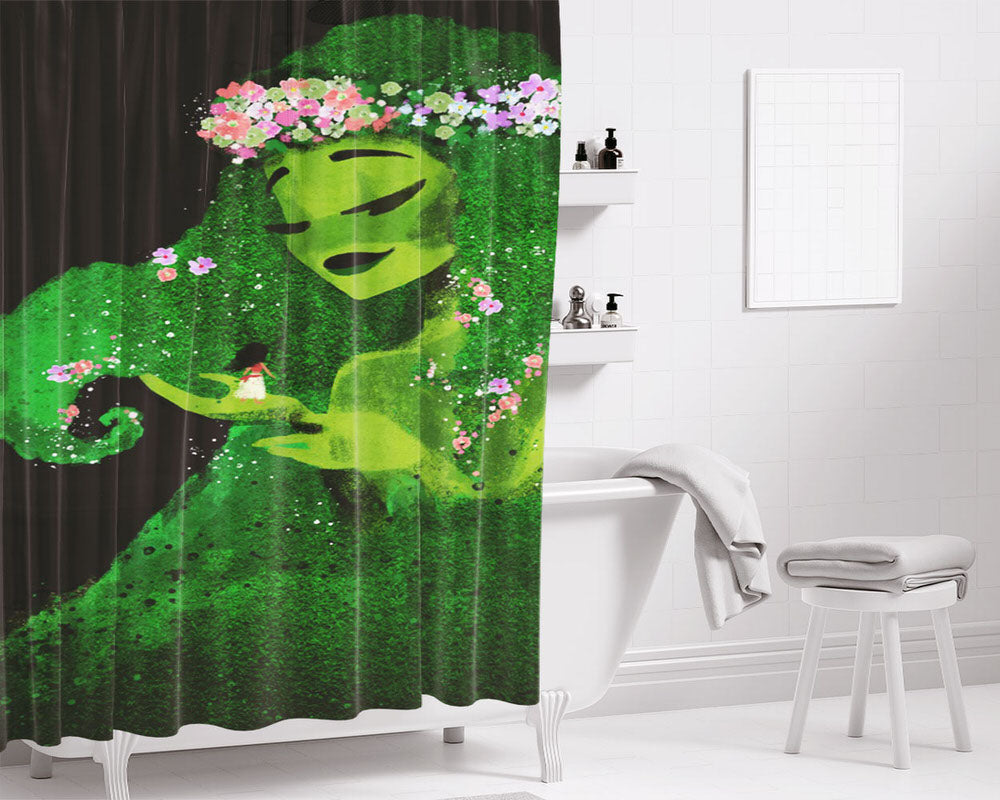 Mohana Tefity Bathroom Shower Curtain Fabric Waterproof | 66 X 72 Inch